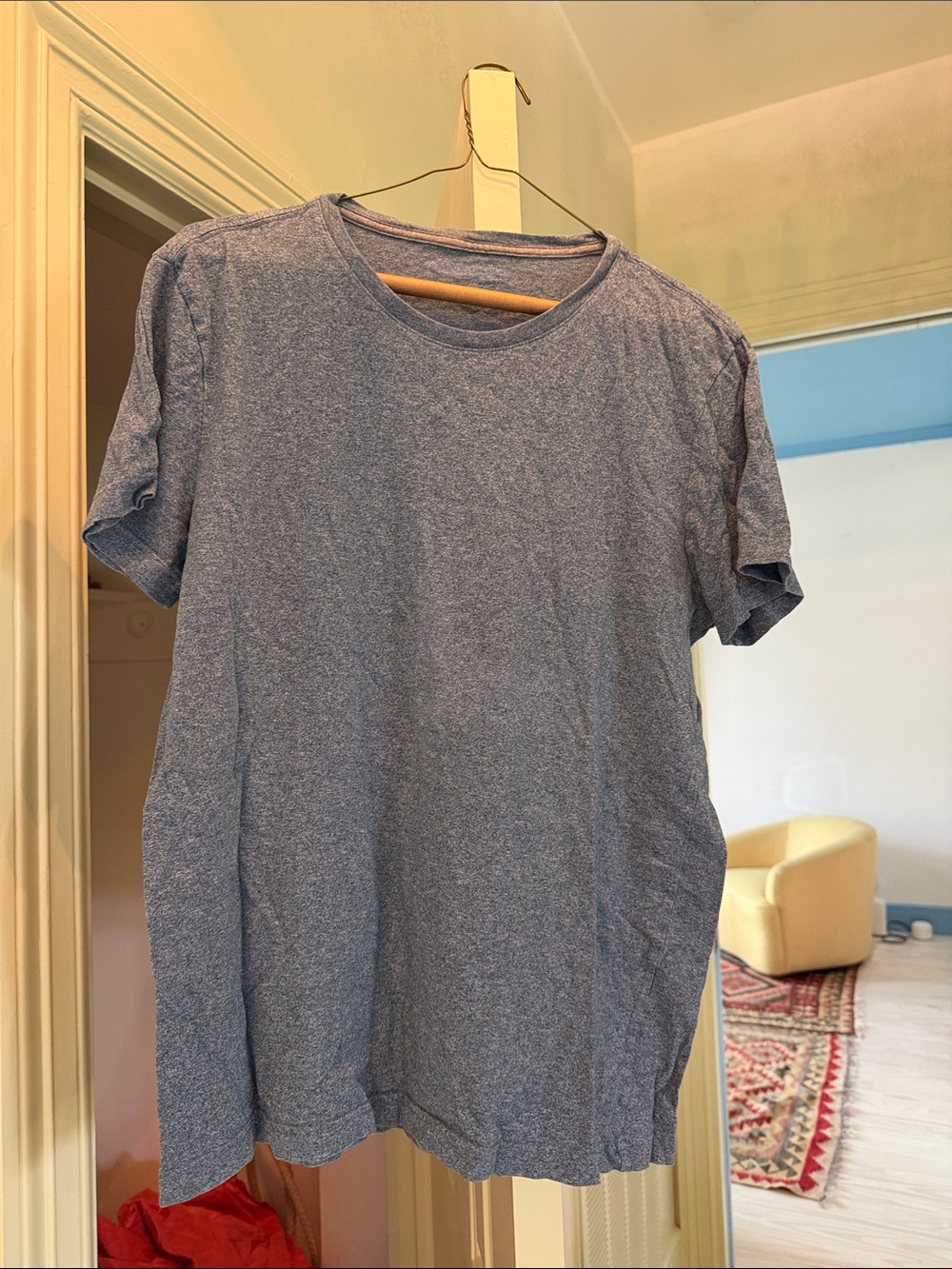Men's Heather Blue Crewneck T-Shirt